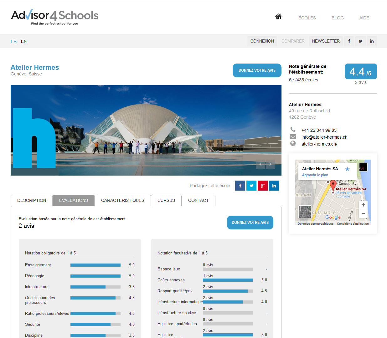 Signature de Luxe - Site web - Advisor4Schools