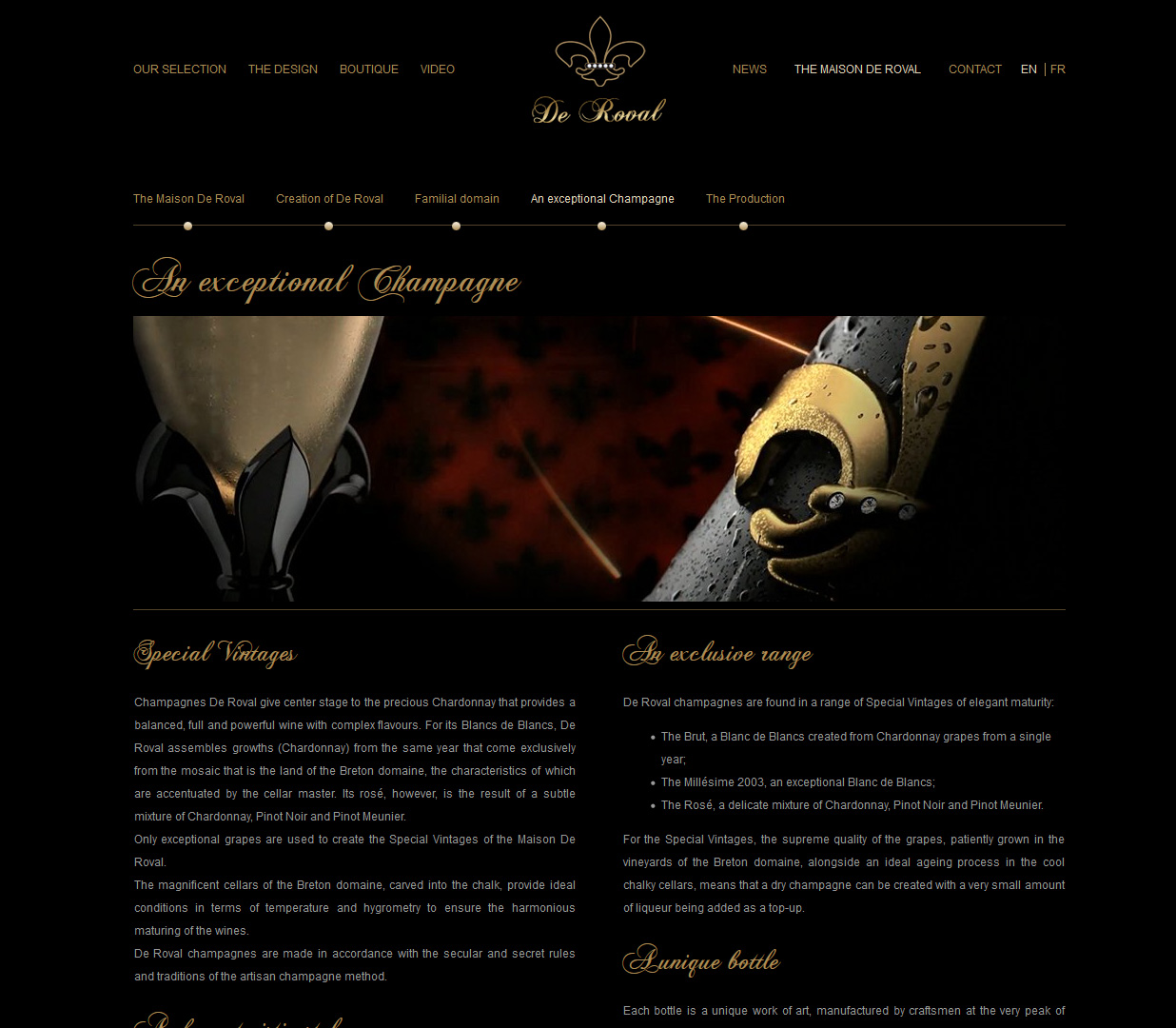 Signature de Luxe - Site web - De Roval