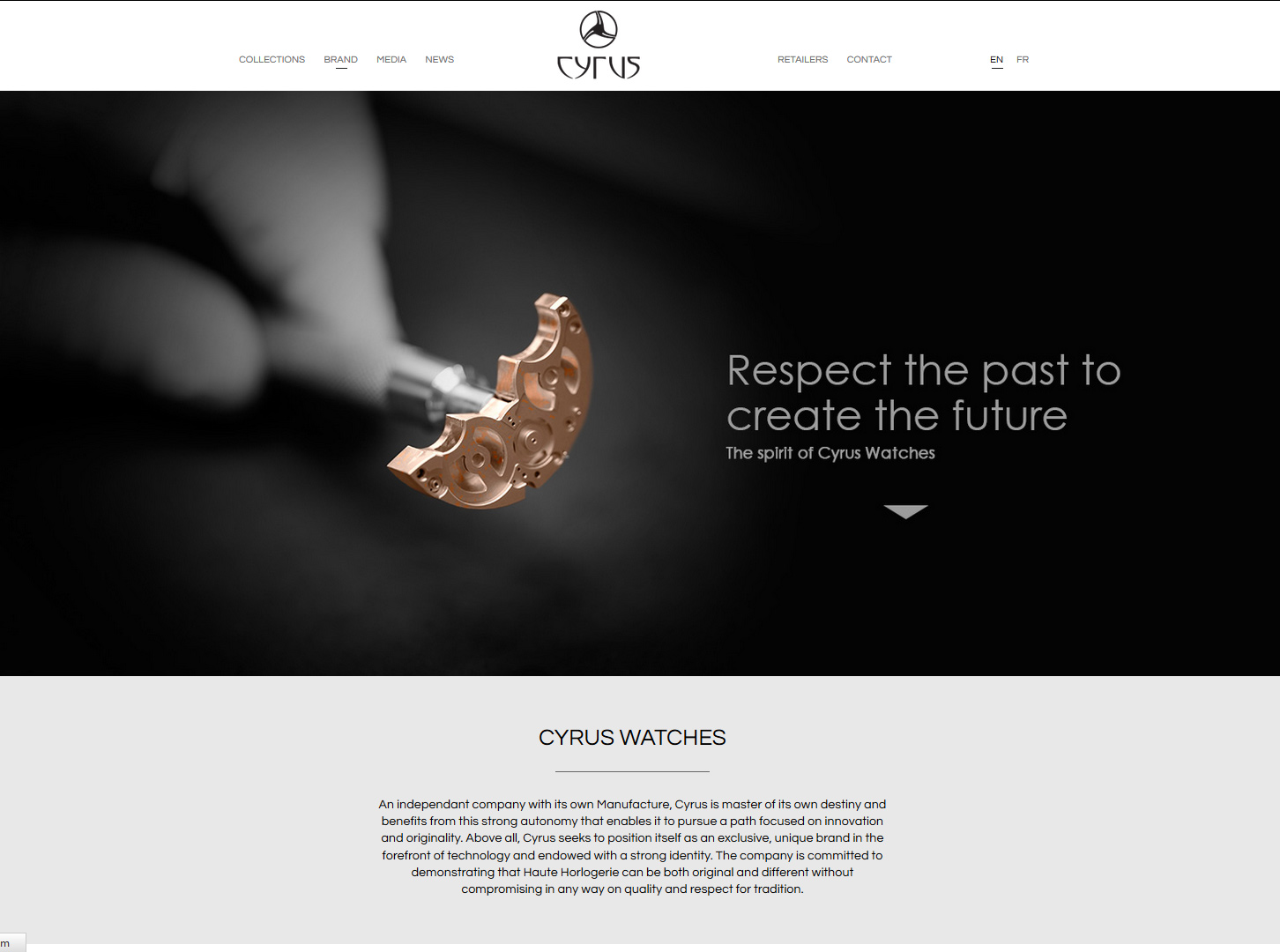 Signature de Luxe - Site web - Cyrus Watches