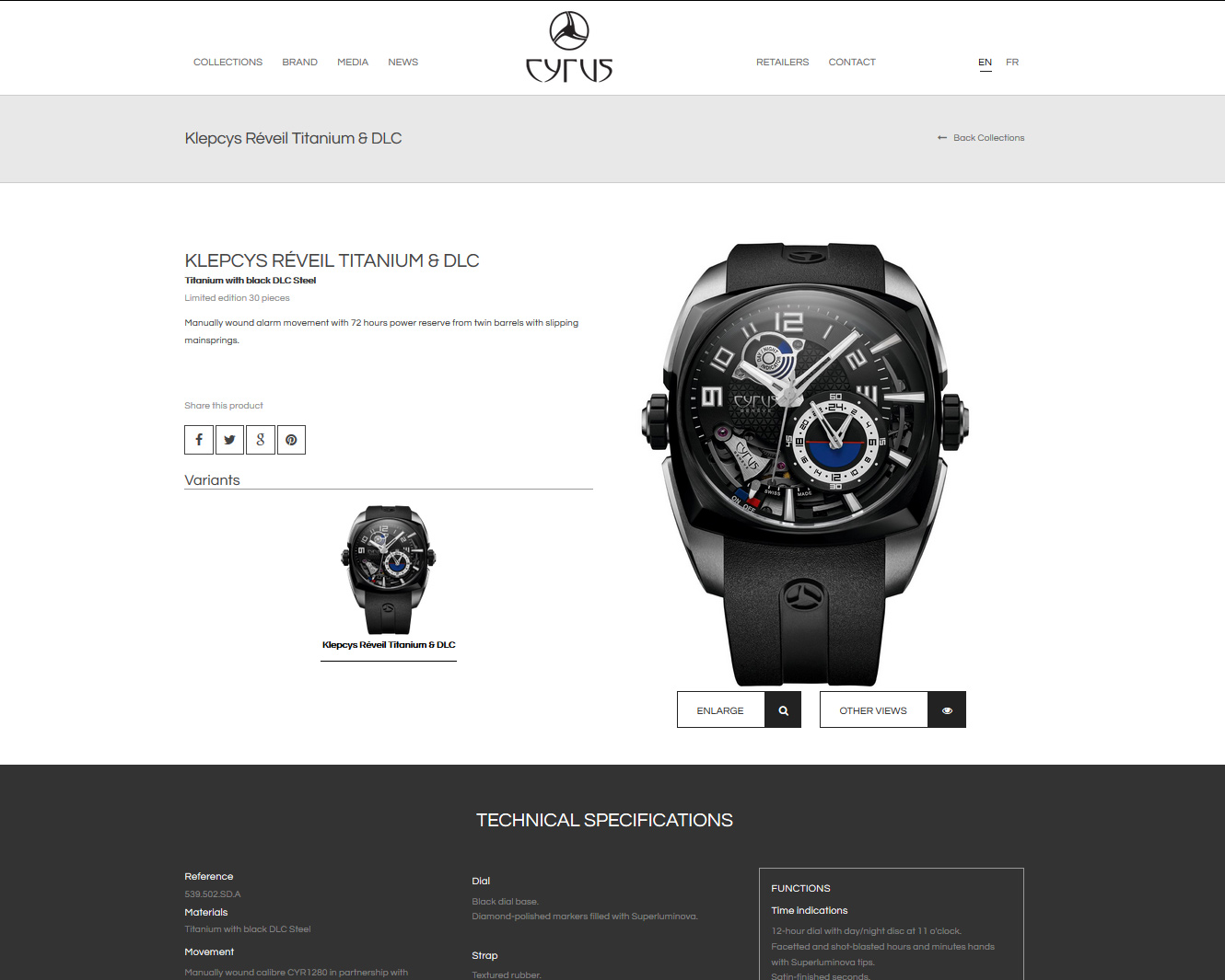 Signature de Luxe - Website - Cyrus Watches