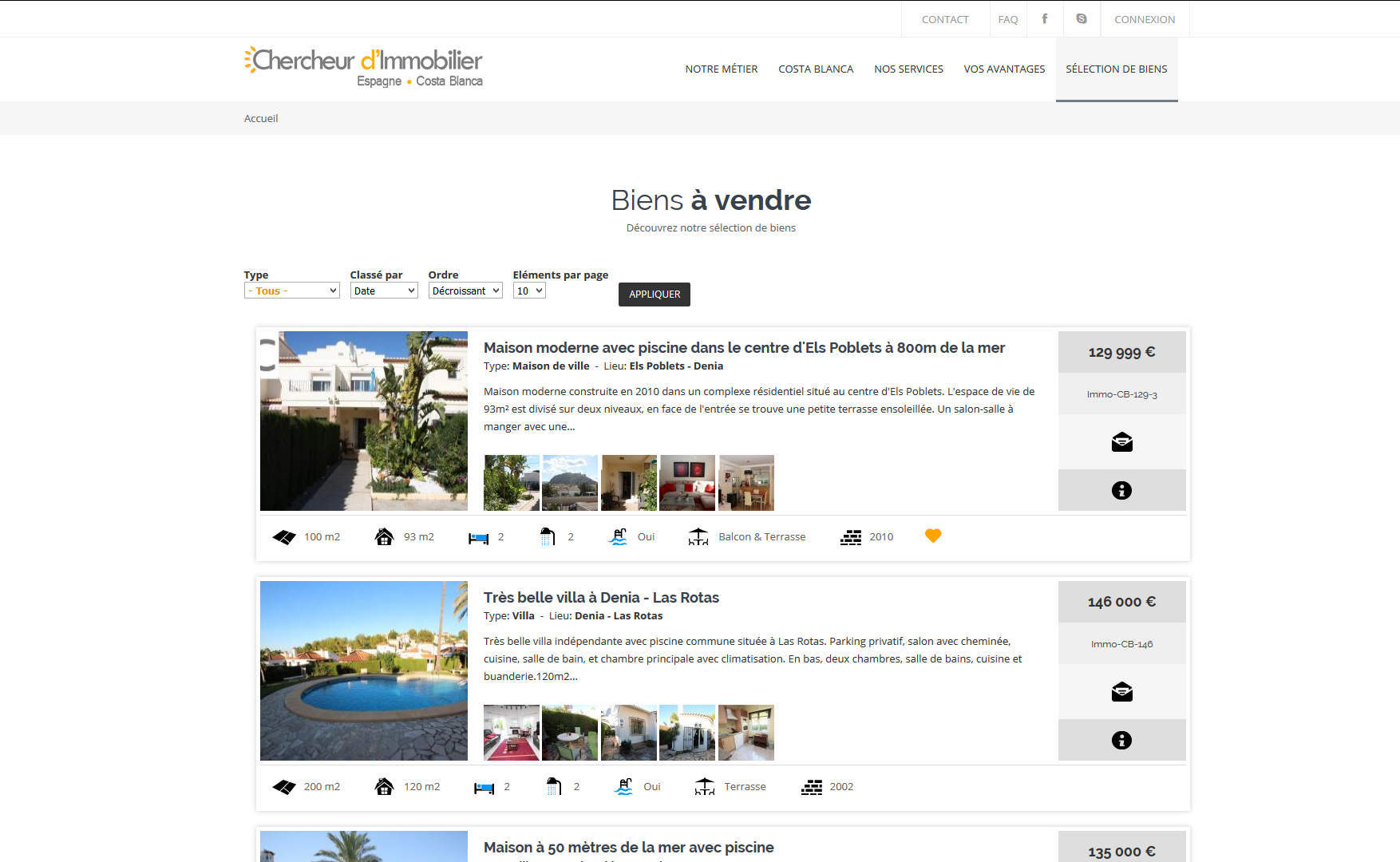 Signature de Luxe - Site web - Chercheur Immobilier Espagne